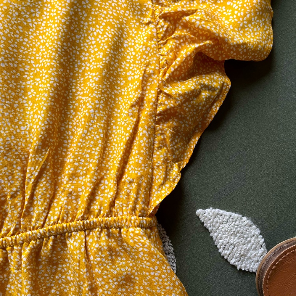 ❣️SOLD❣️ Yellow Floral Sun Dress - Picture 9 of 9